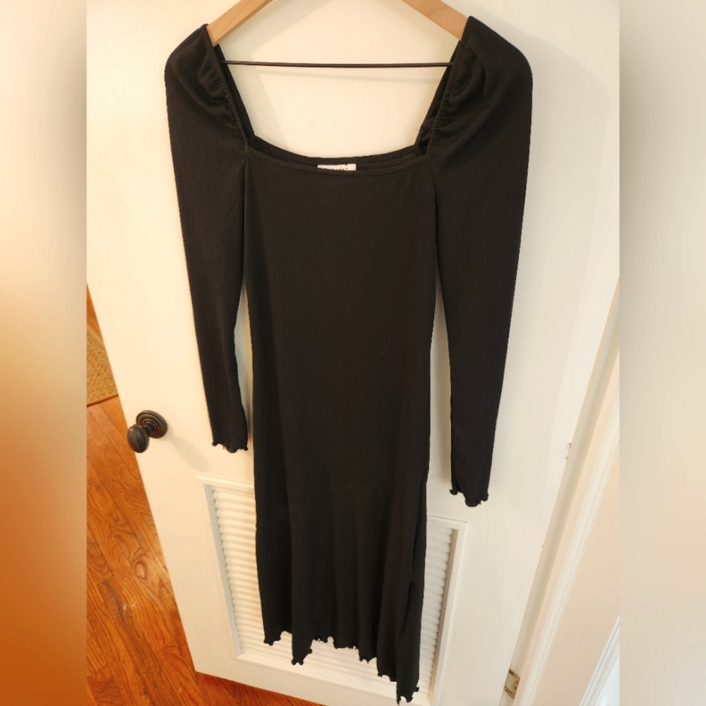 Topshop Ribbed Midi Dress